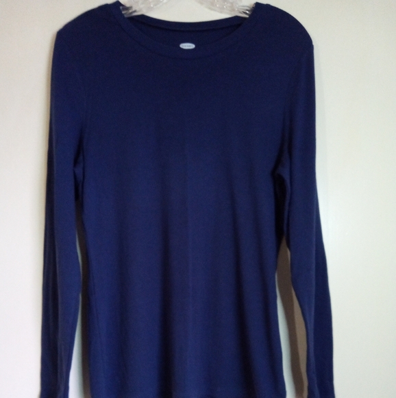 Old Navy blue long sleeve fitted top - Picture 1 of 3